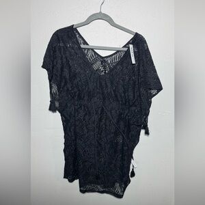 Beautiful lace black bathing suit cover up size M